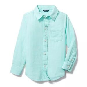 Janie and Jack - Roll-Cuff Linen Button-up